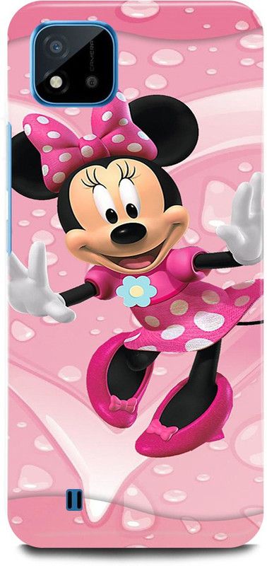 JUGGA Back Cover for Realme C20, RMX3063, MICKEY, MOUSE, MINNIE, MOUSE, DOLL, TEDDY, LOVE  (Pink, Hard Case, Pack of: 1)