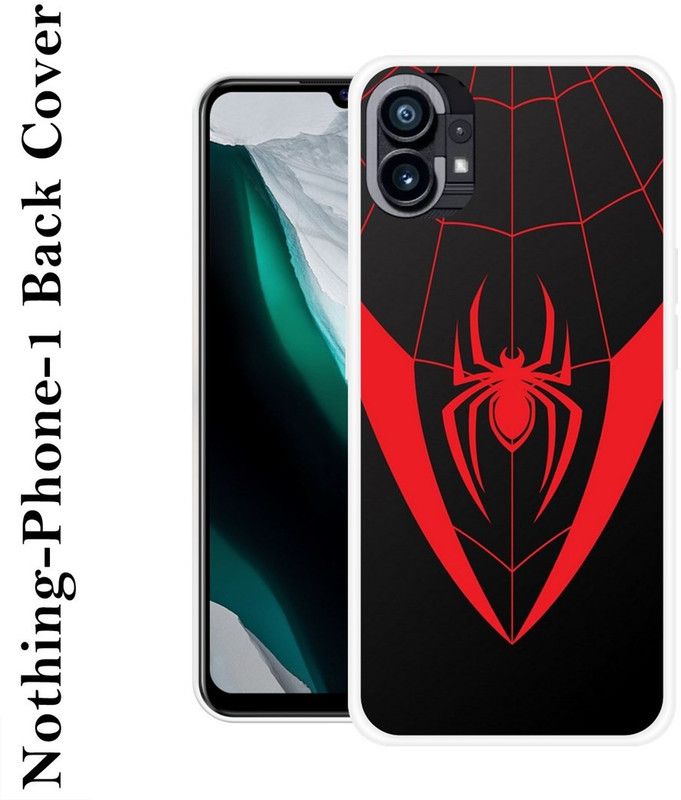 LOVETHINK Back Cover for Nothing Phone 1  (Black, Red, Silicon, Pack of: 1)