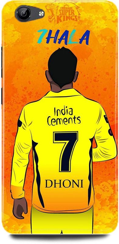DIKRO Back Cover for vivo Y55S, 1610, MAHENDRA, SINGH, DHONI, MS, DHONI, CSK, PLAYER  (Multicolor, Hard Case, Pack of: 1)