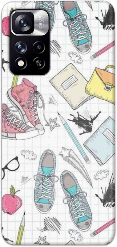 NDCOM Back Cover for Xiaomi 11i School Pattern Printed  (Multicolor, Hard Case, Pack of: 1)