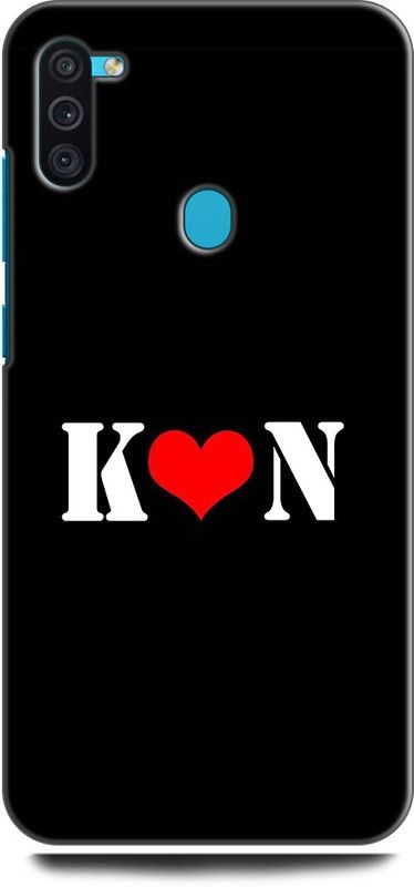 Afterglow Back Cover for SAMSUNG Galaxy M11 K N, K LOVES N, NAME, LETTER, ALPHABET, KN LOVE, HART  (Multicolor, Shock Proof, Pack of: 1)