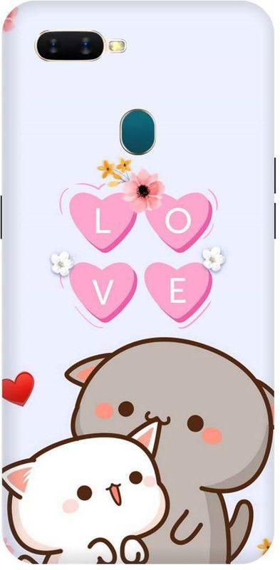 URCHIN Back Cover for Oppo A5sCats, cute Cat, Love Cats, Love, Sweet, Cat  (Multicolor, Shock Proof, Pack of: 1)