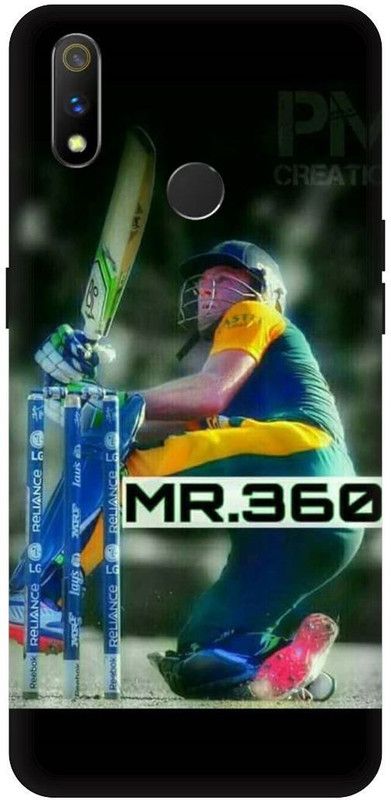 THE NARAYANA COLLECTIONS Back Cover for REALME 3-RMX1825-AB,DEVILERS,IPL,RCB,SPORTS  (Multicolor, Hard Case, Pack of: 1)