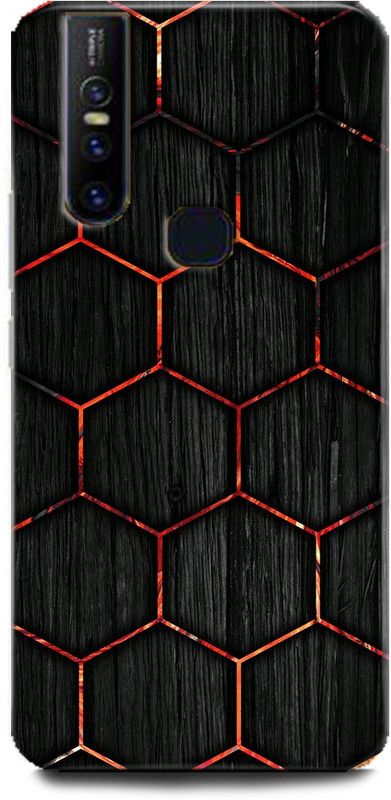 Afterglow Back Cover for Vivo V15 HEXAGONS, TILES, WOODEN, GRAY, ART  (Multicolor, Shock Proof, Pack of: 1)