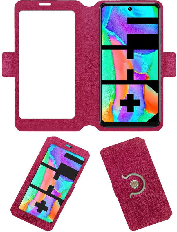 ACM Flip Cover for Infinix Hot 11 2022  (Pink, Cases with Holder, Pack of: 1)