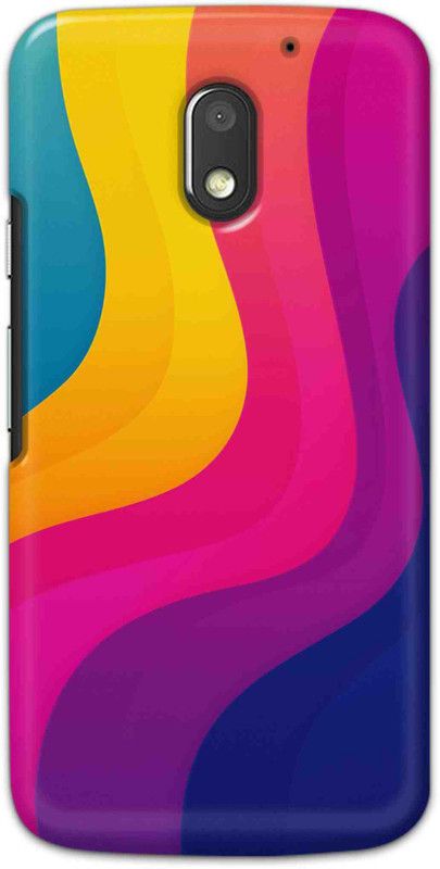 NDCOM Back Cover for Motorola Moto E3 Power Rainbow Color Wave Printed  (Multicolor, Hard Case, Pack of: 1)