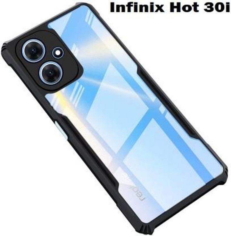AKSHUD Back Cover for Infinix HOT 30i, (IP)  (Transparent, Shock Proof, Silicon, Pack of: 1)