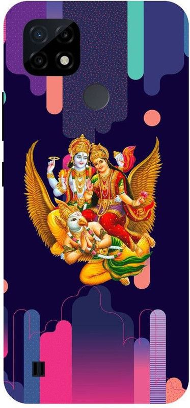Wall Art Back Cover for Realme C25Y LAXMI NARAYAN, GOD, VISHNU JII, LORD  (Multicolor, Dual Protection, Pack of: 1)
