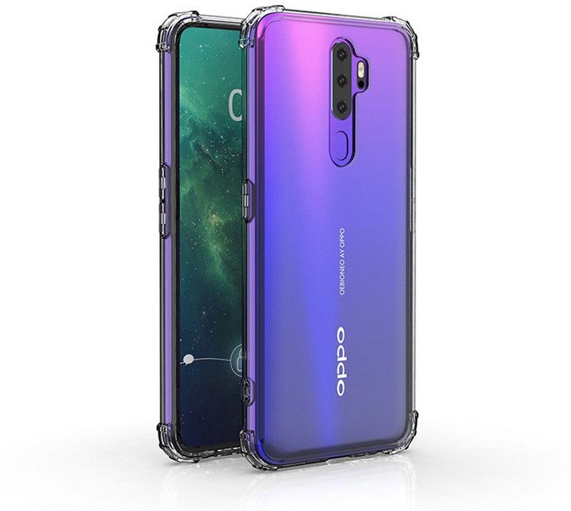 NewSelect Back Cover for Oppo A9 2020  (Transparent, Grip Case, Pack of: 1)