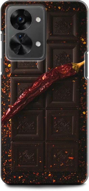 INDICRAFT Back Cover for OnePlus Nord 2T 5G CHOCOLATE BAR, BROWN, CHOCCY, NUTS, SWEET, PAPPER  (Multicolor, Shock Proof, Pack of: 1)