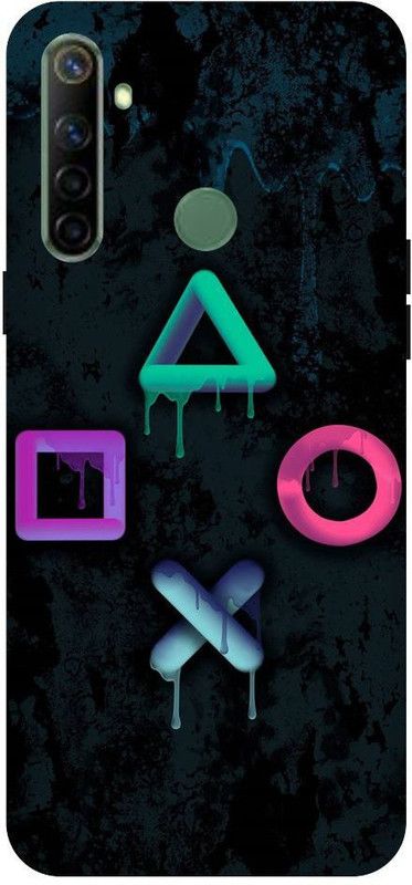 URCHIN Back Cover for Realme5s game consol, game, player, Game, BUTTONS, NEON, COLOURFULL  (Multicolor, Shock Proof, Pack of: 1)