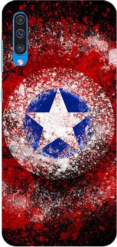 NDCOM Back Cover for Samsung Galaxy A50 Avengers End Game Captain America Shield Printed  (Multicolor, Hard Case, Pack of: 1)