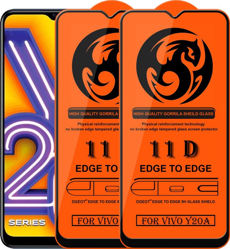 HQ Protection Edge To Edge Screen Guard for Vivo Y20A  (Pack of 2)