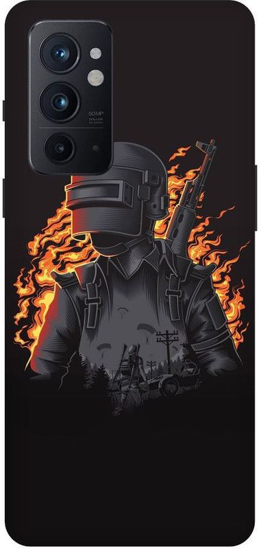 PICHKU Back Cover for ONE PLUS 9RT- MT2110-PUBG,CHICKEN,DINNER,KAR98,M416,AKM,AWM,BOYS,GIRLS,FREE,FIRE  (Yellow, Hard Case, Pack of: 1)