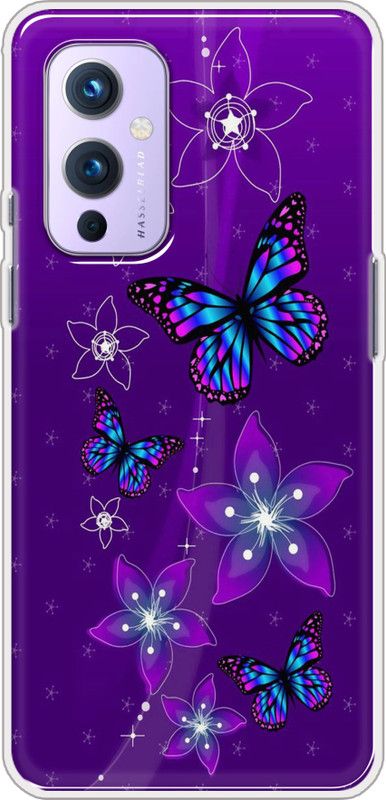 Hansviprint Back Cover for OnePlus 9  (Purple, Grip Case, Silicon, Pack of: 1)