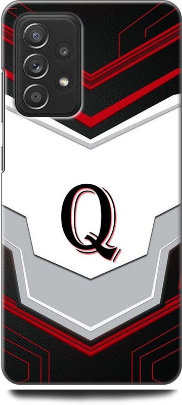 Afterglow Back Cover for SAMSUNG Galaxy A52 Q, Q LETTER, Q NAME, R ALPHABET, ALPHABET  (Multicolor, Shock Proof, Pack of: 1)