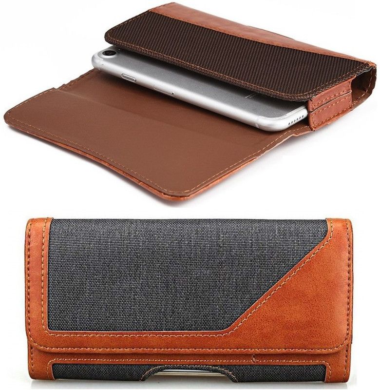 HARITECH Pouch for Huawei Y9a / Huawei Enjoy 20 Plus 5G  (Brown, Holster, Pack of: 1)