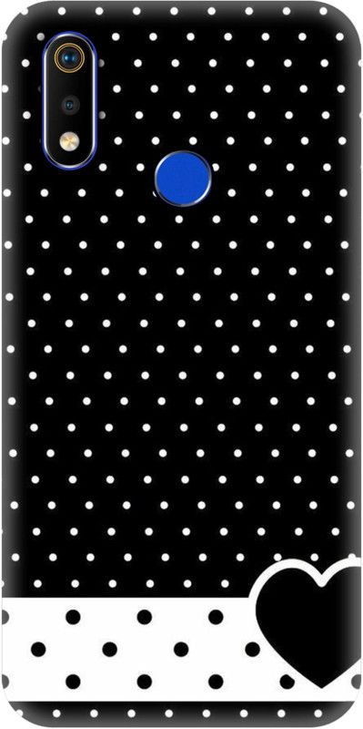 #Uncultured Back Cover for Realme 3 Pro - Dotted Hearts Print  (Multicolor, Hard Case, Pack of: 1)