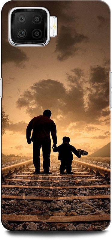 INTELLIZE Back Cover for OPPO F17 FATHER SON LOVE, FATHER LOVE, MOM LOVE, DAD LOVE  (Multicolor, Hard Case, Pack of: 1)