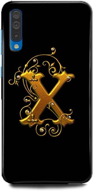 FIKORA Back Cover for Samsung Galaxy A50/SM-A505FZKDINS X LETTER PRINTED  (Multicolor, Hard Case, Pack of: 1)