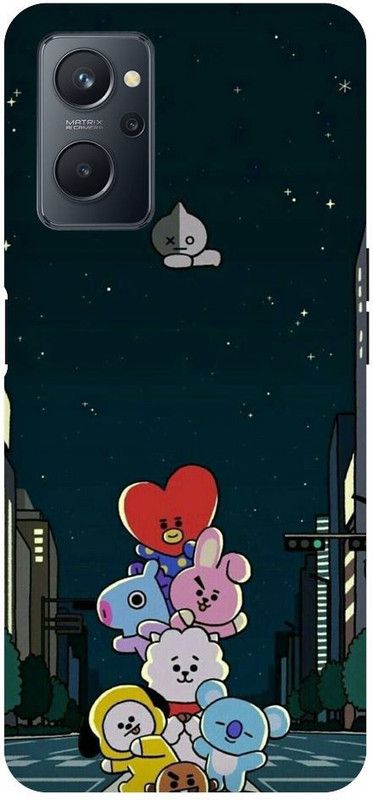 URCHIN Back Cover for Realme 9i BT21-BTS-koya-RJ-Shooky-Mang-Chimmy-Tata-Cooky-401302  (Multicolor, Shock Proof)