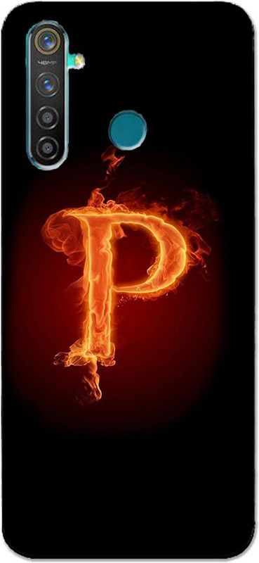 METOO Back Cover for Realme 5i, Alphabet, P Design Back Cover Print : 8  (Multicolor, Dual Protection, Silicon, Pack of: 1)