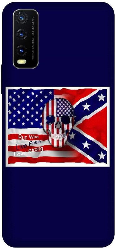 SSMORYA Back Cover for Vivo Y20, Vivo Y20i, Rebel skull Printed  (Multicolor, Hard Case, Pack of: 1)