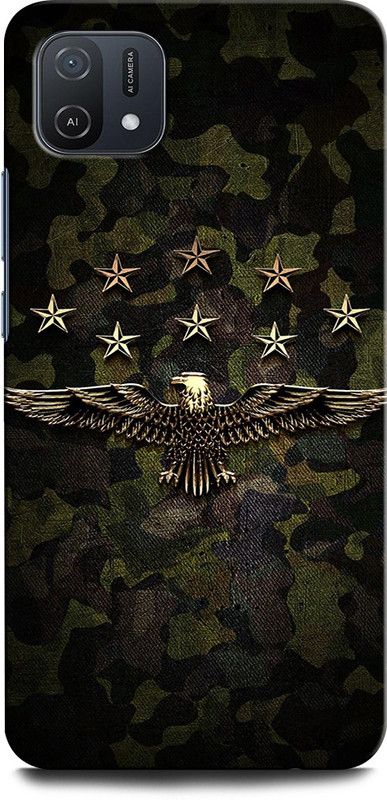 ORBIQE Back Cover for OPPO A16k KAMO SKULL, WARRIOR, INDIAN ARMY, ARMY, CAMO EAGLE  (Multicolor, Hard Case, Pack of: 1)