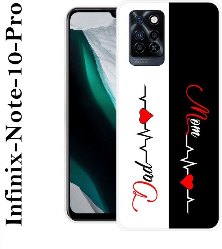 Sswastik Back Cover for Infinix Note 10 Pro  (Black, White, Silicon)