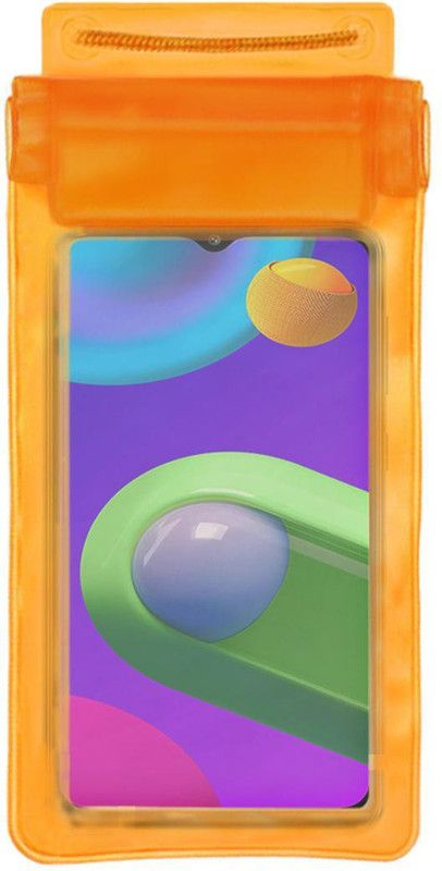 ACM Pouch for Samsung Galaxy M02  (Orange, Waterproof, Silicon, Pack of: 1)