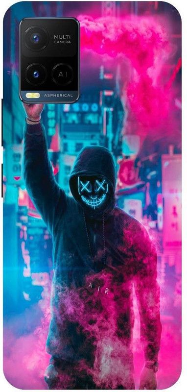 THE NARAYANA COLLECTIONS Back Cover for VIVO Y33s-2109-MARSHMELLO,SMOKE,SMILE,NEON  (Multicolor, Hard Case, Pack of: 1)