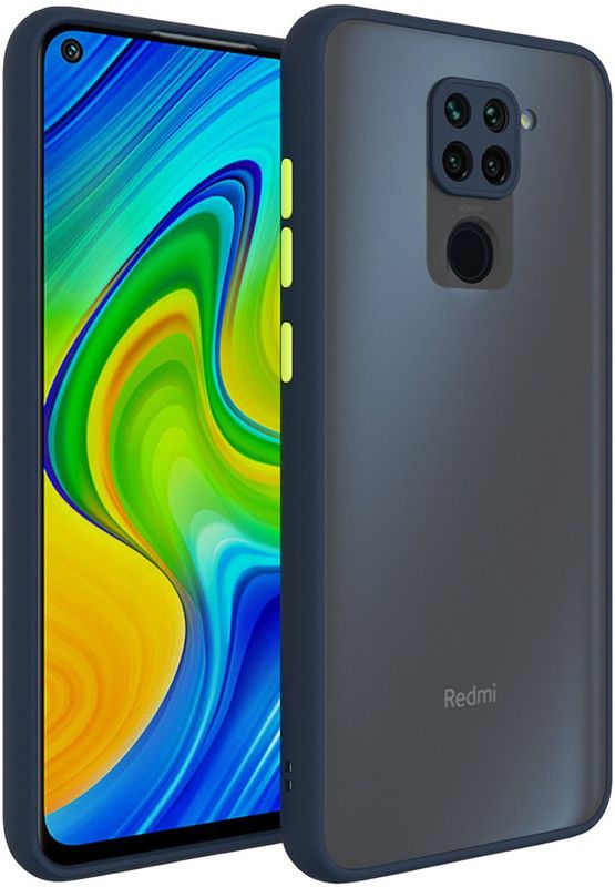 Instyle Back Cover for Mi Redmi Note 9  (Blue, Camera Bump Protector, Pack of: 1)