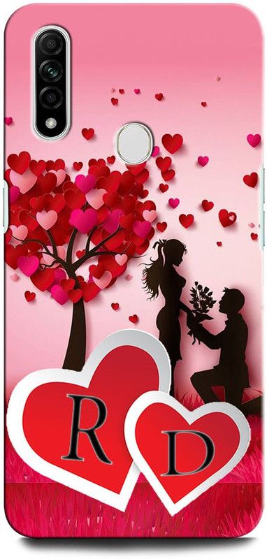 GRAFIQE Back Cover for OPPO A31 RD, R LOVE D, D LOVE R, R LETTER, D LETTER, RD NAME  (Multicolor, Shock Proof, Pack of: 1)