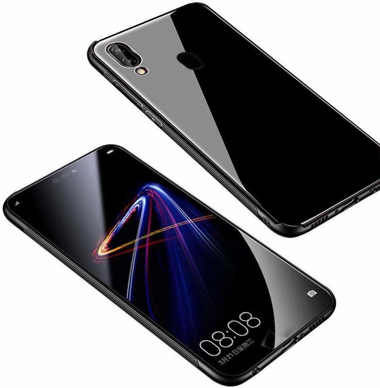 ClickAway Back Cover for Samsung Galaxy A30 Black|Luxurious Toughened Glass Back Cover|Shock Proof Hybrid Case  (Black, Flexible, Pack of: 1)