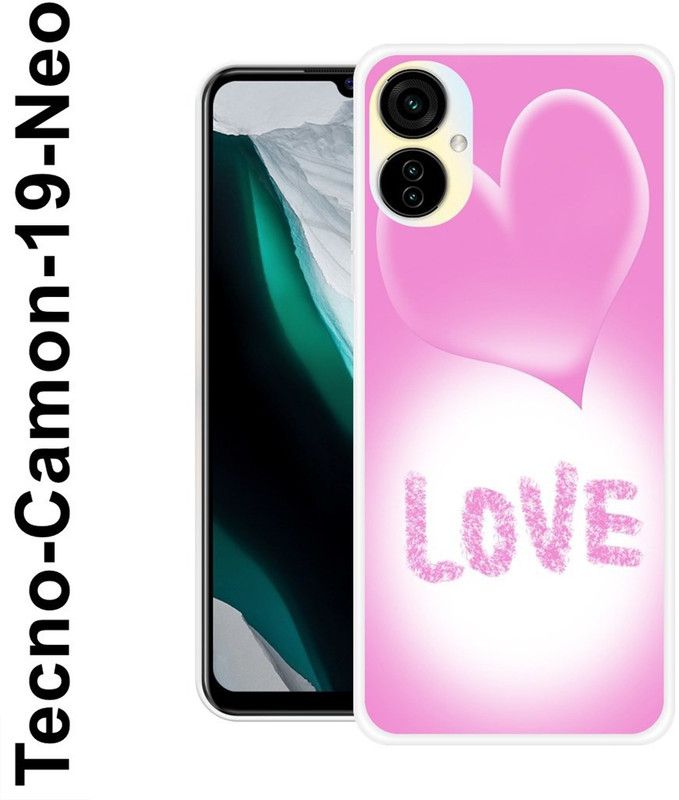 JATLAND Back Cover for Tecno Camon 19 Neo  (Pink, White, Silicon)