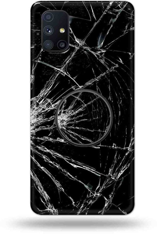 NDCOM Back Cover for Samsung Galaxy M51  (Black, White, Cases with Holder, Pack of: 1)