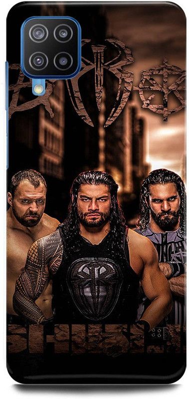FRONK Back Cover for SAMSUNG Galaxy F12, ROMAN, REIGNS, WRESTLER, WWE, SHIELD  (Brown, Hard Case, Pack of: 1)