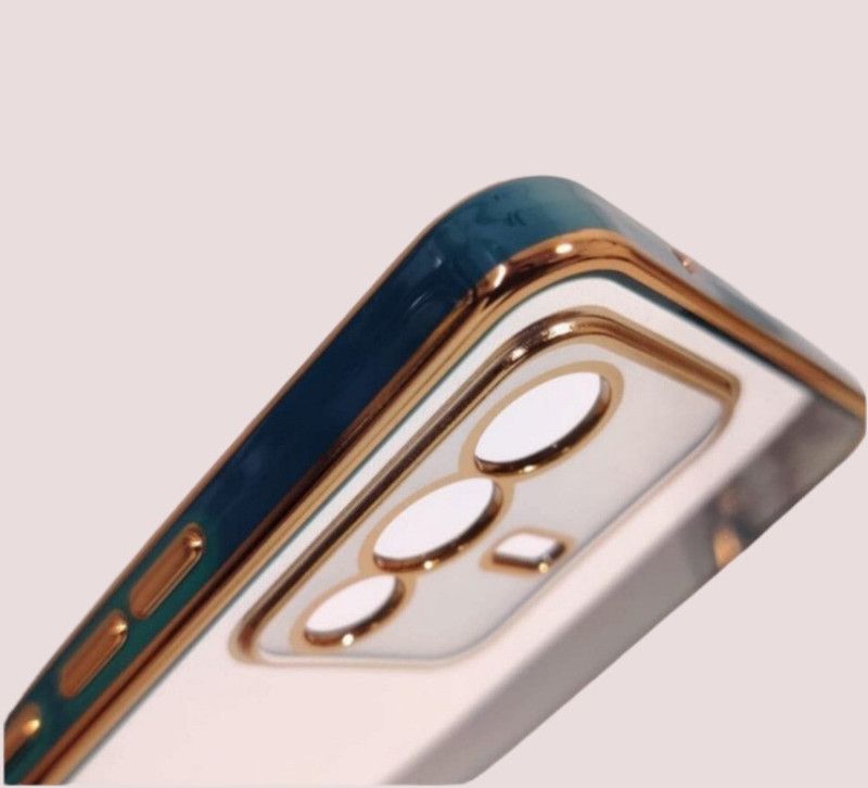 Infinity Back Cover for VIVO V23 (5G)  (Blue, Gold, Silicon)