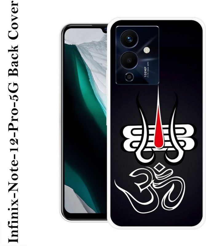 INDIALAND Back Cover for Infinix Note 12 Pro 5G  (Black, White, Grip Case, Silicon, Pack of: 1)