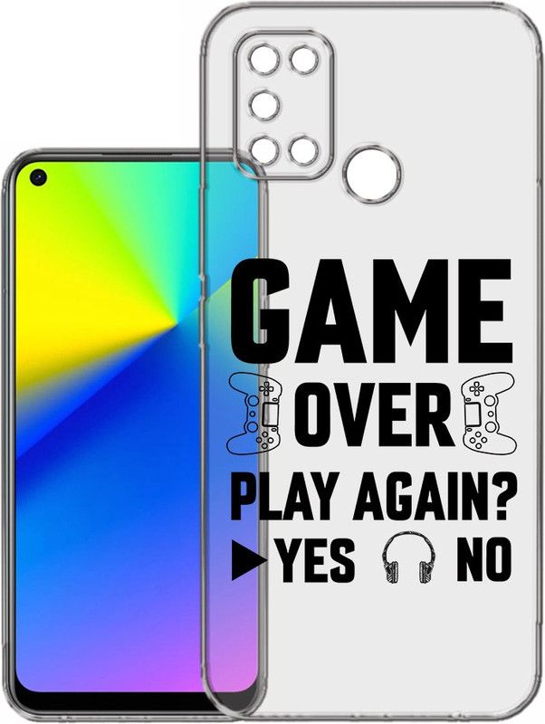 HANIRY Back Cover for Realme 7i / RMX2103 mobile cover | GAME OVER TEXT | Design | PNG_76  (Multicolor, Flexible, Silicon, Pack of: 1)