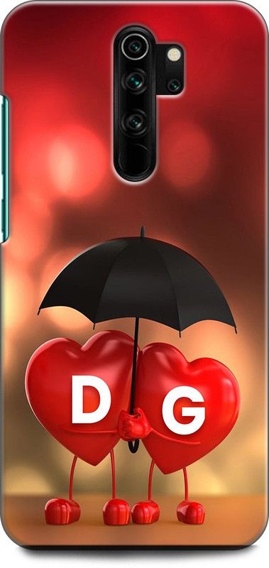 KEYCENT Back Cover for Redmi Note 8 Pro D G, D LOVES G, NAME, LETTER, ALPHABET, DG LOVE, HART, BLUE  (Multicolor, Shock Proof, Pack of: 1)