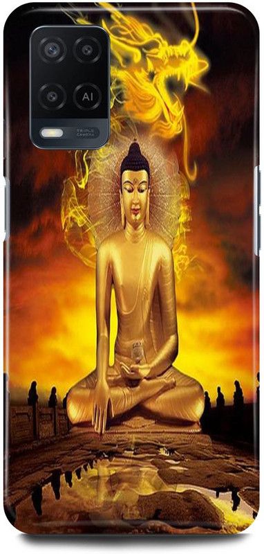 FRONK Back Cover for OPPO A54, CPH2239, GAUTAM, BUDDHA, GOD, NAMO, BUDDHAY  (Yellow, Hard Case, Pack of: 1)