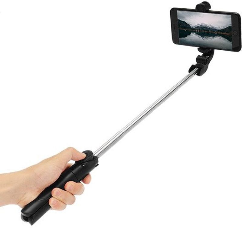 Dekoq Extendable Selfie Stick with Wireless Remote and Tripod Stand Ultra Compact Selfie Stick Bluetooth Selfie Stick  (Black, Remote Included)
