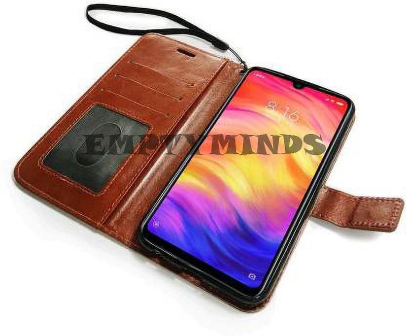 EmptyMinds Flip Cover for Lenovo K8 Plus  (Brown, Dual Protection, Pack of: 1)