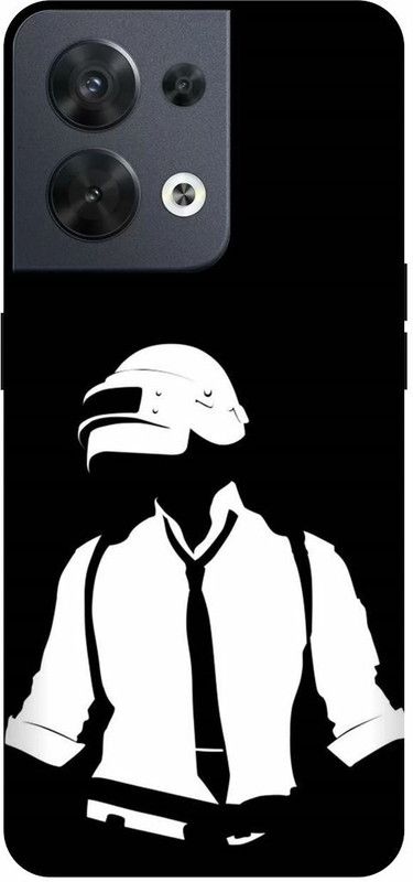 DIKRO Back Cover for OPPO Reno8 5G, CPH2359, PUBG, GAME, LOVER  (Black, Hard Case, Pack of: 1)