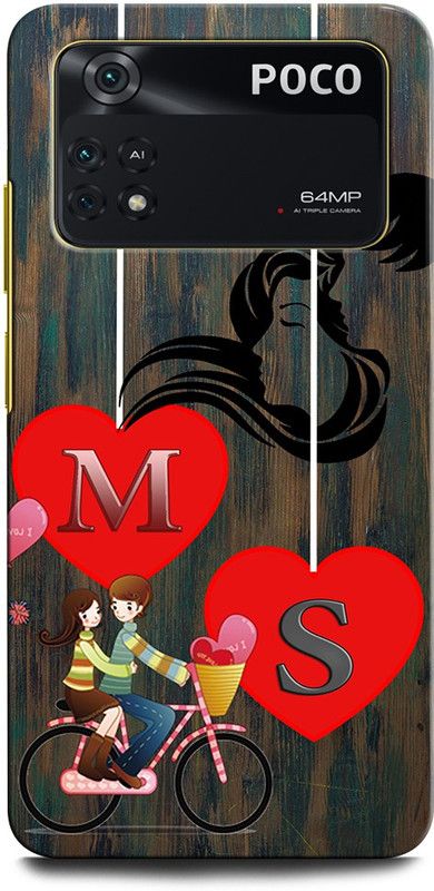 ORBIQE Back Cover for POCO M4 Pro MS, M LOVE S, S LOVE M, M LETTER, S LETTER, MS NAME  (Multicolor, Hard Case, Pack of: 1)