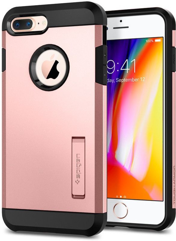 Spigen Tough Armor Back Cover for Apple iPhone 8 Plus, Apple iPhone 7 Plus  (Pink, Shock Proof, Pack of: 1)