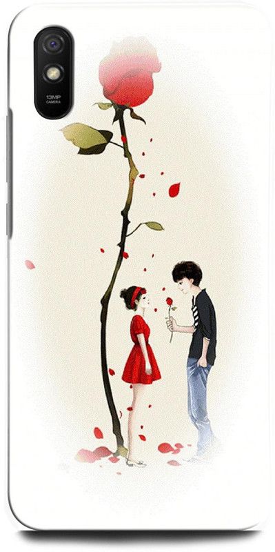 ORBIQE Back Cover for Redmi 9A Sport M2006C3LI GIRL BOY, ANIME, LOVE, SWEET COUPLE, GIRL PURPOSING, ROSE  (Multicolor, Hard Case)