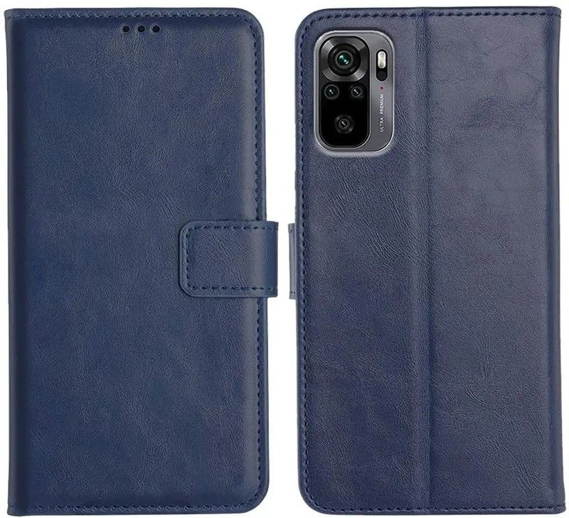 COVERNEW Flip Cover for Xiaomi Redmi Note 10  (Blue, Dual Protection, Pack of: 1)