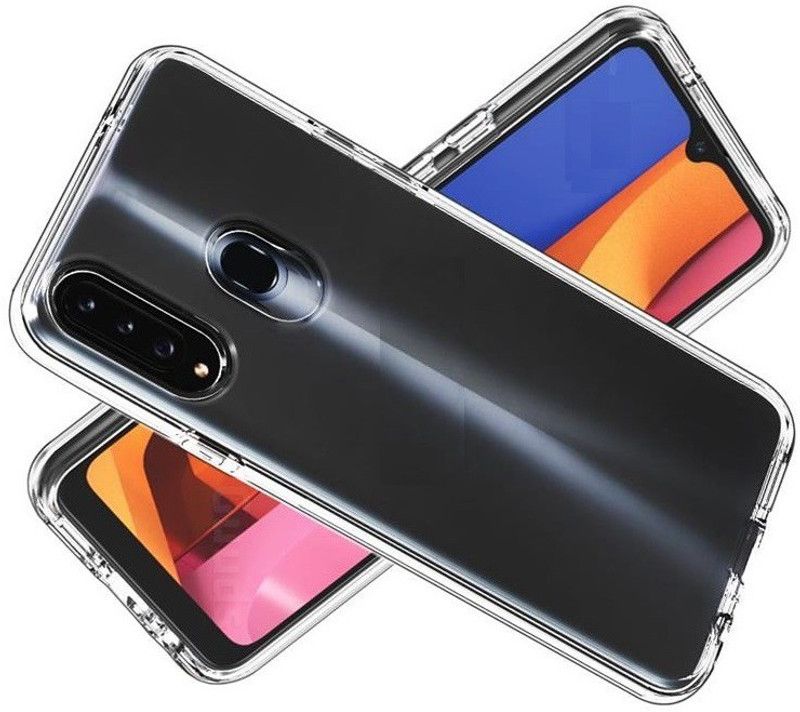 CELLCAMPUS Back Cover for Vivo Y12  (Transparent, White, Grip Case, Pack of: 1)